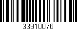 Código de barras (EAN, GTIN, SKU, ISBN): '33910076'