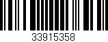 Código de barras (EAN, GTIN, SKU, ISBN): '33915358'