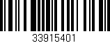 Código de barras (EAN, GTIN, SKU, ISBN): '33915401'