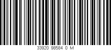 Código de barras (EAN, GTIN, SKU, ISBN): '33920_98584_0_M'