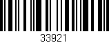 Código de barras (EAN, GTIN, SKU, ISBN): '33921'