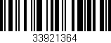Código de barras (EAN, GTIN, SKU, ISBN): '33921364'