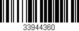 Código de barras (EAN, GTIN, SKU, ISBN): '33944360'