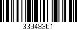 Código de barras (EAN, GTIN, SKU, ISBN): '33948361'