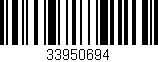 Código de barras (EAN, GTIN, SKU, ISBN): '33950694'