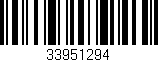 Código de barras (EAN, GTIN, SKU, ISBN): '33951294'