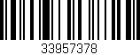 Código de barras (EAN, GTIN, SKU, ISBN): '33957378'