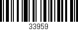 Código de barras (EAN, GTIN, SKU, ISBN): '33959'