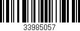 Código de barras (EAN, GTIN, SKU, ISBN): '33985057'