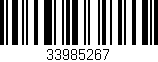 Código de barras (EAN, GTIN, SKU, ISBN): '33985267'