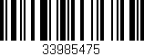 Código de barras (EAN, GTIN, SKU, ISBN): '33985475'
