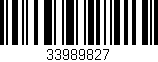 Código de barras (EAN, GTIN, SKU, ISBN): '33989827'