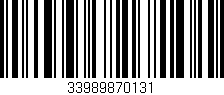 Código de barras (EAN, GTIN, SKU, ISBN): '33989870131'