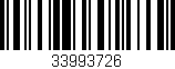 Código de barras (EAN, GTIN, SKU, ISBN): '33993726'