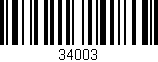 Código de barras (EAN, GTIN, SKU, ISBN): '34003'