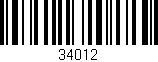 Código de barras (EAN, GTIN, SKU, ISBN): '34012'