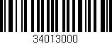 Código de barras (EAN, GTIN, SKU, ISBN): '34013000'