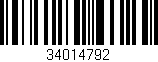 Código de barras (EAN, GTIN, SKU, ISBN): '34014792'