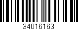 Código de barras (EAN, GTIN, SKU, ISBN): '34016163'
