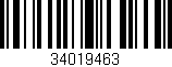 Código de barras (EAN, GTIN, SKU, ISBN): '34019463'