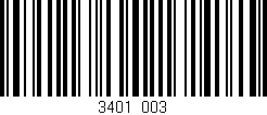 Código de barras (EAN, GTIN, SKU, ISBN): '3401/003'