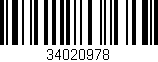 Código de barras (EAN, GTIN, SKU, ISBN): '34020978'