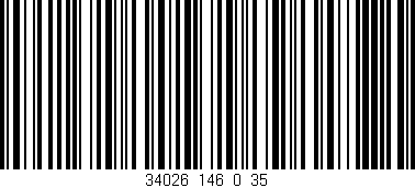 Código de barras (EAN, GTIN, SKU, ISBN): '34026_146_0_35'