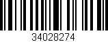 Código de barras (EAN, GTIN, SKU, ISBN): '34028274'