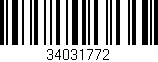 Código de barras (EAN, GTIN, SKU, ISBN): '34031772'