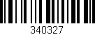 Código de barras (EAN, GTIN, SKU, ISBN): '340327'
