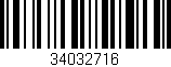 Código de barras (EAN, GTIN, SKU, ISBN): '34032716'