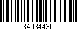 Código de barras (EAN, GTIN, SKU, ISBN): '34034436'