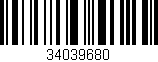 Código de barras (EAN, GTIN, SKU, ISBN): '34039680'
