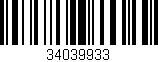 Código de barras (EAN, GTIN, SKU, ISBN): '34039933'