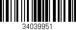 Código de barras (EAN, GTIN, SKU, ISBN): '34039951'