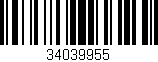 Código de barras (EAN, GTIN, SKU, ISBN): '34039955'