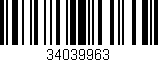 Código de barras (EAN, GTIN, SKU, ISBN): '34039963'
