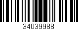 Código de barras (EAN, GTIN, SKU, ISBN): '34039988'