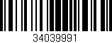 Código de barras (EAN, GTIN, SKU, ISBN): '34039991'