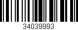 Código de barras (EAN, GTIN, SKU, ISBN): '34039993'