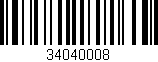 Código de barras (EAN, GTIN, SKU, ISBN): '34040008'