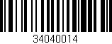 Código de barras (EAN, GTIN, SKU, ISBN): '34040014'