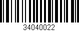 Código de barras (EAN, GTIN, SKU, ISBN): '34040022'