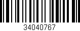 Código de barras (EAN, GTIN, SKU, ISBN): '34040767'
