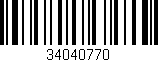 Código de barras (EAN, GTIN, SKU, ISBN): '34040770'
