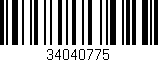 Código de barras (EAN, GTIN, SKU, ISBN): '34040775'