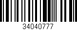 Código de barras (EAN, GTIN, SKU, ISBN): '34040777'