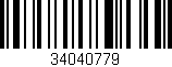 Código de barras (EAN, GTIN, SKU, ISBN): '34040779'