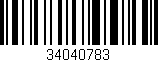 Código de barras (EAN, GTIN, SKU, ISBN): '34040783'