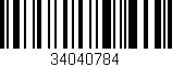 Código de barras (EAN, GTIN, SKU, ISBN): '34040784'